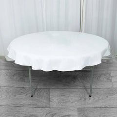 Premium Polyester 70" Round Tablecloth White - Stain and Wrinkle-Resistant 220GSM Table Cover for Weddings & Events