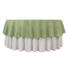 Premium Polyester 90" Round Tablecloth Sage Green - Stain and Wrinkle-Resistant Design with 220GSM Thickness Table Cover